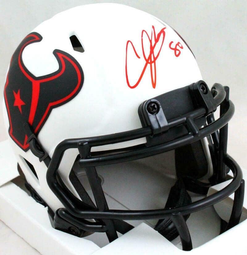 Andre Johnson autografou o Houston Texans Lunar Speed ​​Mini Capace