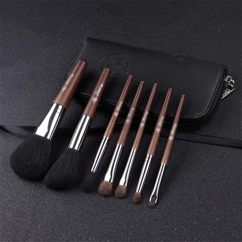 Xzjjz 7pcs pincel cosmético Conjunto de pincel em pó Busher Make Up Kit com bolsa de couro