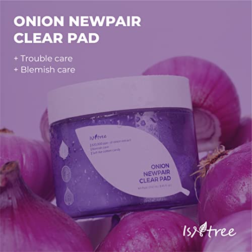 Isntree cebola newpair Clear Pad 250ml 8,45 fl.oz para cuidar de mancha macia textura macia