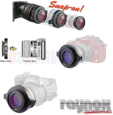 Raynox DCR-150 Macro/lente de conversão de close-up, quadro completo SLR Digital SLR Compatível, com montagem universal de encaixe para diâmetros de filtro de 52 a 67 mm + limpador de lentes da lente + 1 VCC113 Pano de microfibra