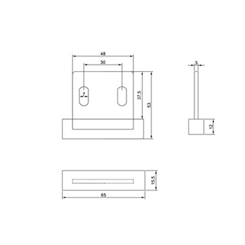 20pcs/ 1 Pacote Slider da porta do elevador Comprimento de 65 mm de largura 53 mm