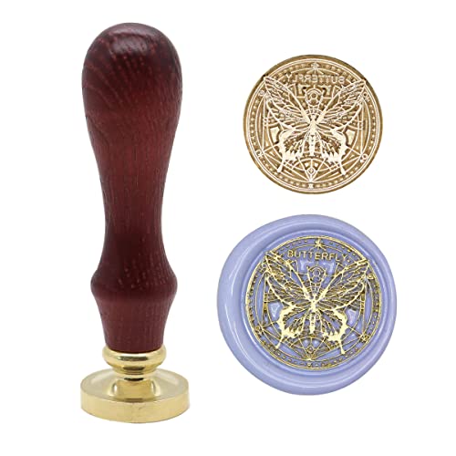 Feyabest Animal Wax Seal Carimbo de vedação de madeira retrô Carimbo de cera para envelopes de cartões, convites de casamento, pacotes de vinhos, embrulho de presentes