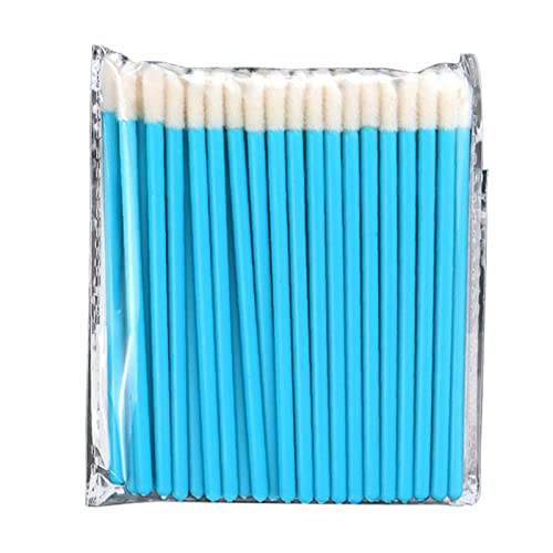 Cílios enxertados Limpeza de lábios sólidos Pacote de algodão novo pacote de 50 portátil pincel de esmalte lábio rolo