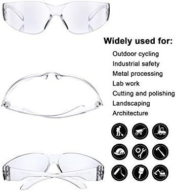 Amiga 24 peças Os óculos de policarbonato de policarbonato afetam a lente resistente a lentes, um tamanho para os olhos