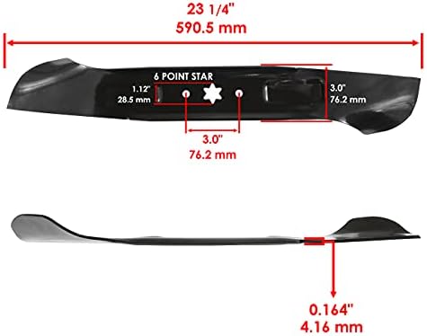 Caltric Compatible With 2 Pack 46 Deck Blade Ryobi Z6400 2015 / ZT-S46 2014 2015 2017 2018 2019/ 942-04244A