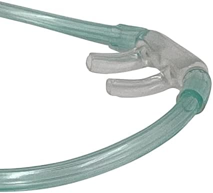 5pk cânula de oxigênio pediátrico, com peça de nariz com guias, pontas retas e de 6,5 pés de tubulação resistente à esmagamento