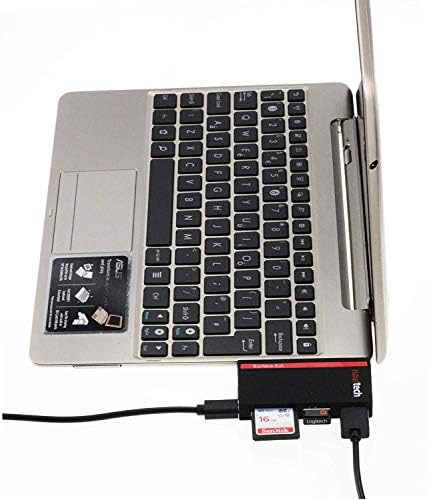 Navitech 2 em 1 laptop/tablet USB 3.0/2.0 Adaptador de cubo/micro USB Entrada com SD/micro SD Reader compatível com o asus rog zephyrrus