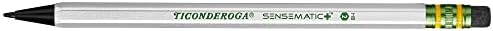 Lápis mecânico sensemático de Ticonderoga, chumbo de 0,7 mm, prata, 2 contagem