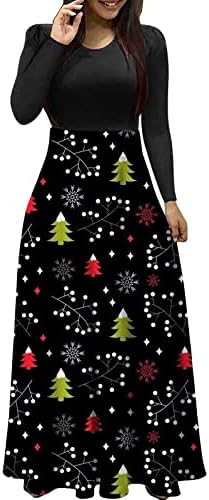 Vestidos maxi femininos 2022 Natal 3d Floral Sundress Splicing Splicing Slave Long-G-Gon-dequela casual Vestido de balanço
