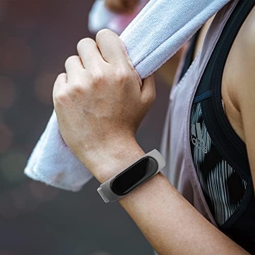 Wanme Bands para Amazfit Band 5 Strapaction Strap Men Men, 2 pacote de pulseira elástica macia compatível com a Amazfit Band 5 Pulseira