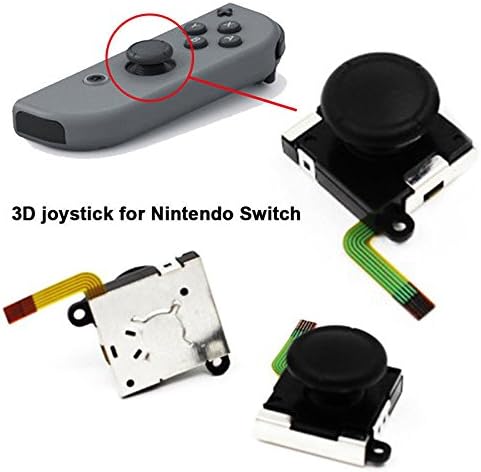 Joystick analógico 3D esquerdo e direito para Joy-Con Nintendo Switch Controler Rocker Thumb Stick com chave de fenda