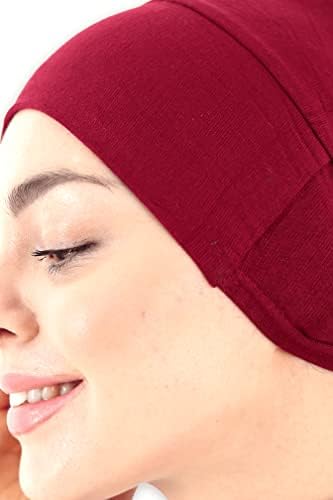 Avanos não deslizamento hijab undercap, boné de hijab de amarração para mulheres, elástico e confortável cobrindo o lenço de jilbab