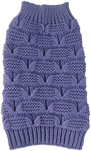 Pet Life ® Butterfly Stitched Fashion Pet Sweater - Designer Sweater de malha pesado de tricotar