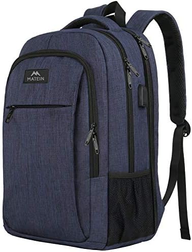 Mochila grande da faculdade, mochila durável de computador com porta de carregamento USB Caderno de 17 polegadas, Backpack de ombro