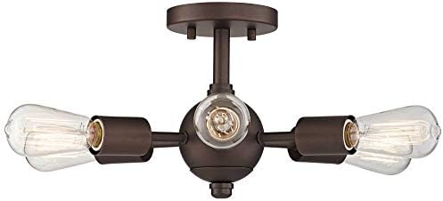 POSTINI EURO Design Bestla Modern Industrial Industrial Teto Light Semi Flush-Mount Gretture 13 Bronze Bronze Lide