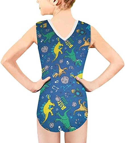 Salabomia One Piece Swimsuit de roupa de praia elástica para meninos meninas de 3 a 14 anos, uniforme de dança de ginástica