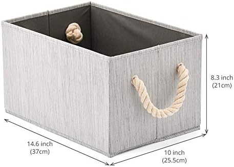 Conjunto de EZARE de 7 cestas de armazenamento de tecido de bambu com alça de corda de algodão, caixa de recipiente