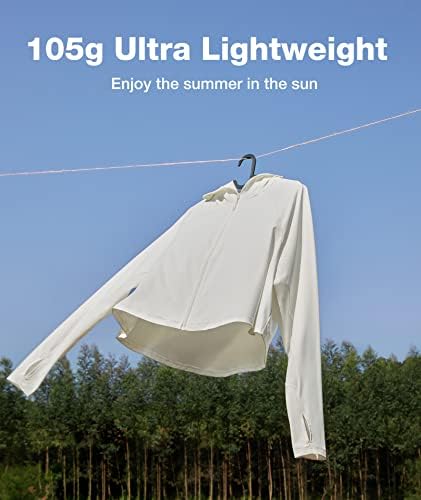 Jackets de proteção solar com benefício - UPF50+ Tops de verão ao ar livre de verão respiráveis ​​leves