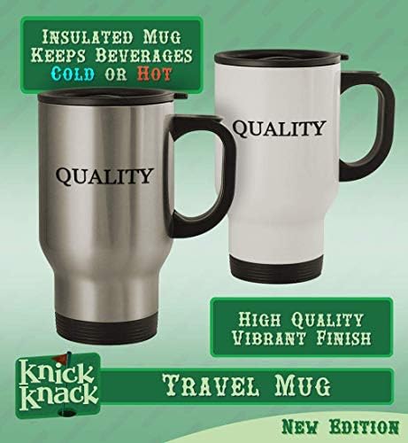 Presentes de Knick Knack Roseann - 14oz de aço inoxidável Hashtag Caneca de café Travel, prata