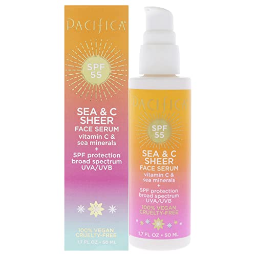 Pacifica Sea e C Sheer Face Serum SPF 55 Soro unissex 1,7 oz