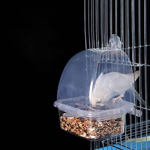 Dispensador de água dos pássaros, alimentador de pássaros para gaiola, alimentador de papagaio pendurado tigela de