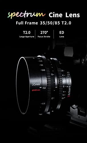 7artisans 35mm T2.0 FLAMO COMPLETO GRANDE APERUÇÃO CINE CINE Cine Cinematic Professional Film Lens para Sony E Mount