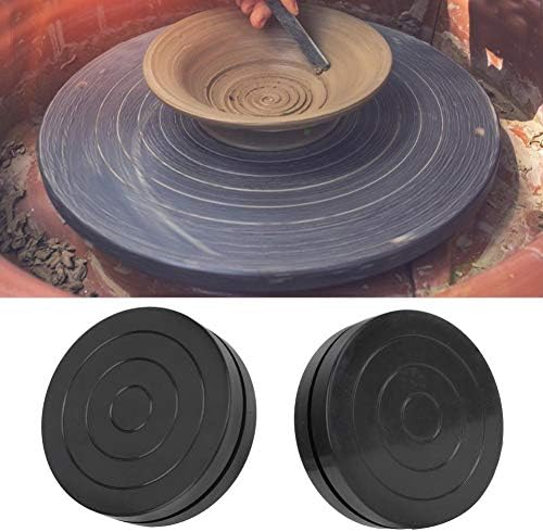 Junluck de 4,53 polegadas de escultura de diâmetro de diâmetro, mesa de rotação manual de roda de cerâmica plástica Tabela