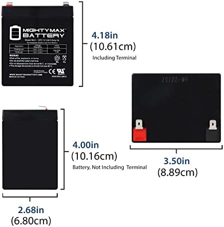 12V 5AH F2 SLA Substituição Bateria para Toshiba Black Gold TB - 9 pacote