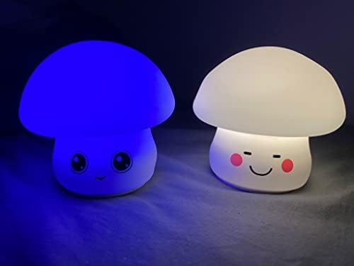 RFXCOM Luz noturna para crianças bebês adorável formato de cogumelo lâmpada de lâmpada recarregável Mudança de cor por sensor de toque para crianças quarto