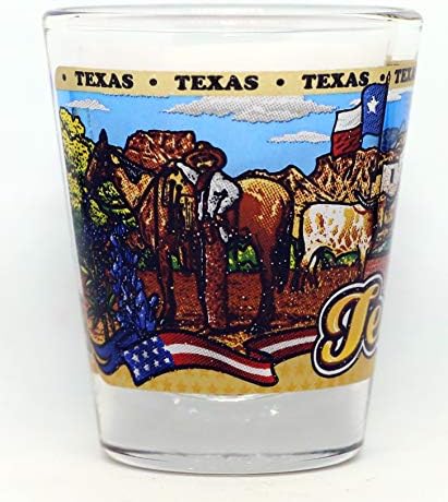 Texas State Wrapeound Shot Glass