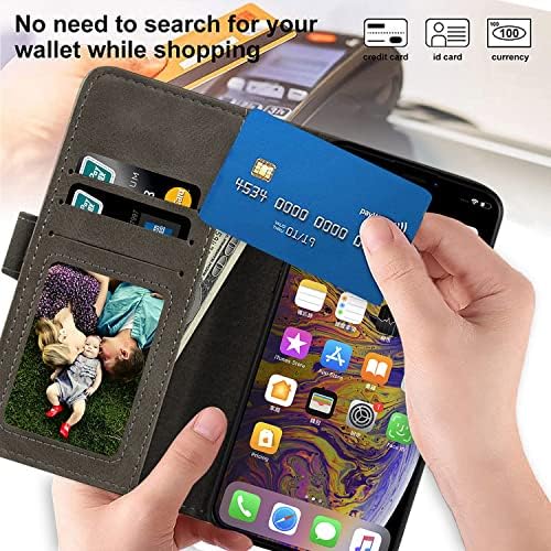 Caso para Samsung Galaxy J6 2018, capa de telefone comercial de carteira de couro magnética PU, capa de moda com caça-níqueis e kickstand
