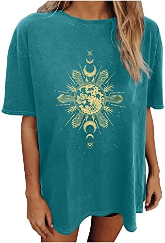 Mulheres Sun e Moon Graphic Camise