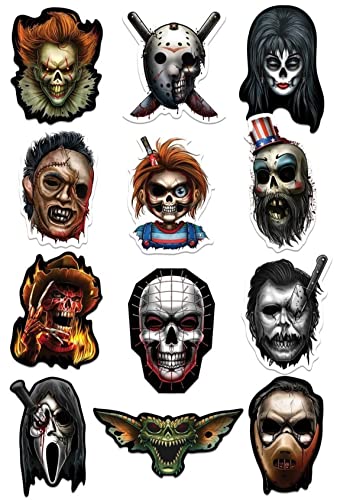 Tatuagens temporárias de filme de terror ~ Conjunto de 12 tatuagens assustadoras