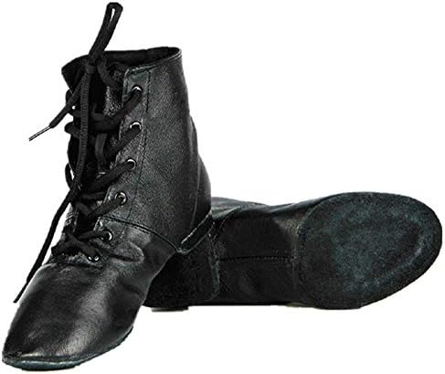 Botas de jazz de couro de dança masculina