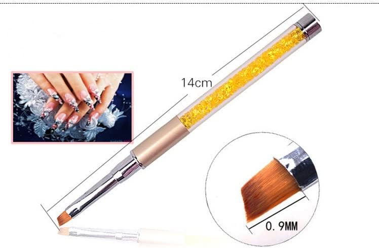 Escova de unhas mbbjm conjunto para pintar a ferramenta de kit de caneta de pincel em gel de strass acrílico