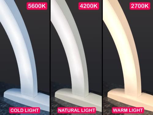 Lâmpada de mesa de meia-lua Xolloz para profissionais, luz LED de 1600 lúmen para unhas, lâmpada de mesa de manicure de LED perfeita | Tatuagem Luz | Lash Tech Light | Manicure Light LED