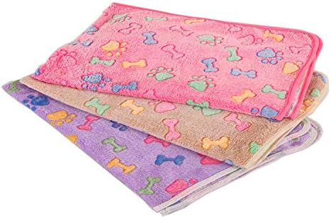 Cicilin Cobertor/cama Tampa para cães e gatos Cobertores de lã quente Tampa da cama da almofada de esteira de estimação com estampa