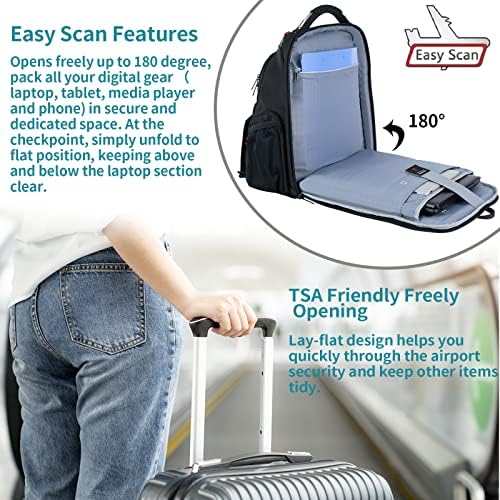 Mochila de laptop de viagem Empsign para homens e mulheres de 17,3 polegadas, mochila extra grande para trabalho, bolsa