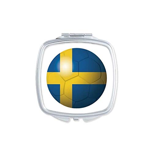 Suécia NACIONAL BANDEIRA FUTEBOLETO FOOTBOOTELF espelho portátil Compact Pocket Maquia