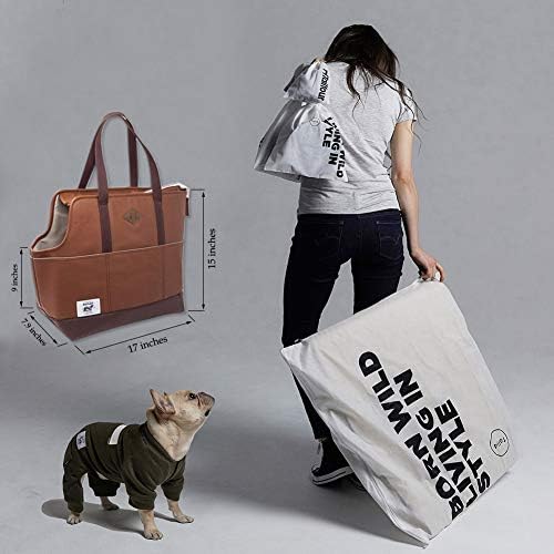 Tailfour portátil Transportador de animais de estimação, transportadora macia e confortável do lado para animais pequenos, bolsa