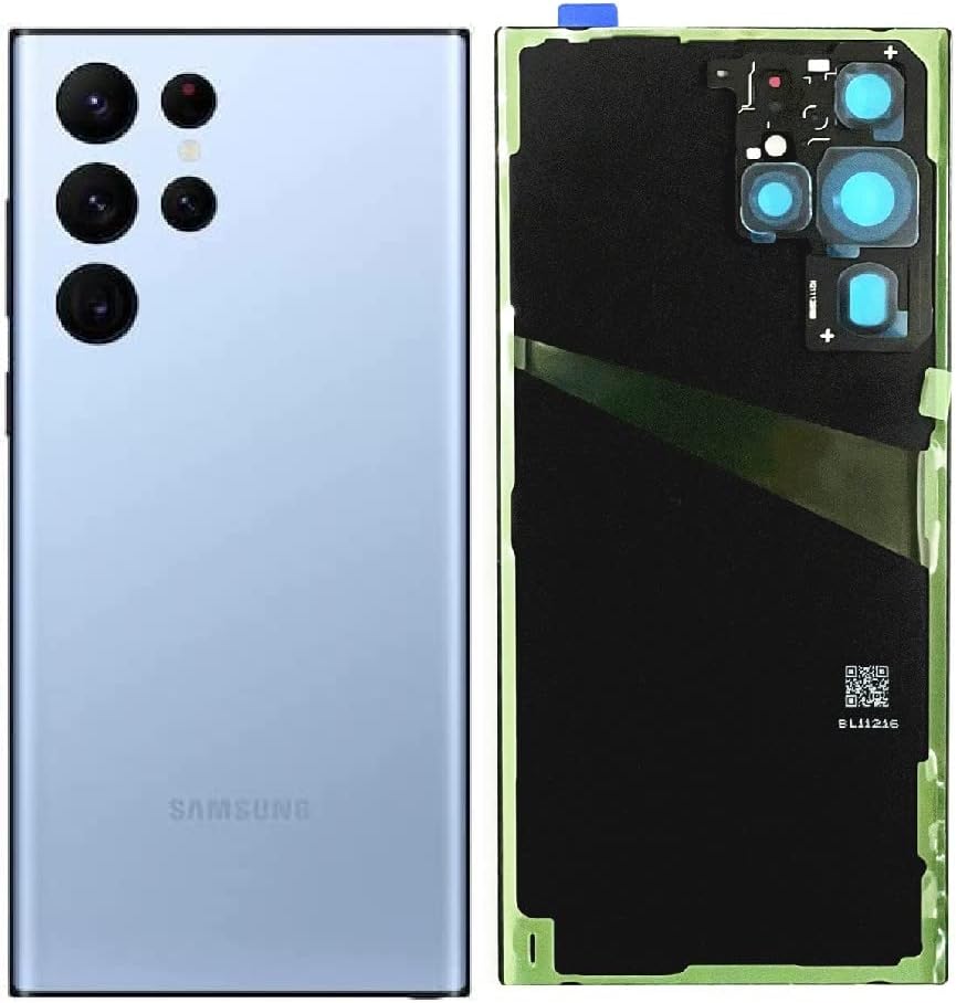 Pop-One Galaxy S22 Ultra Back Tampa de vidro de vidro Habitação Substituição da porta para Samsung + Ferramentas