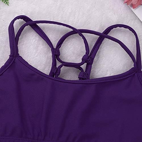 Hulija Kids Girls Yoga Sports Bra Ginástica Ballet Cultas de dança Tops Cross Cross Back Cami Tanks Tops