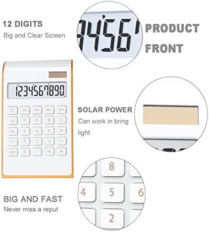 Calculadora de desktop, Bestwya 10 dígitos Dual Power Handheld calculadora com grande botão LCD Exibir grande botão sensível