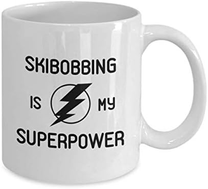 Skibobbing é minha superpotência caneca de café Skibobber colegas de trabalho Gift Hobby Travel Cup Presente