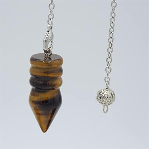 Pêndulo de cristal de pedra natural para wicca radiestesia desmaios de esferas de bola pêndulos pingentes de reiki chakra cura