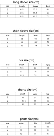 Conjuntos de exercícios para mulheres 5 peças de manga longa de manga longa Tops com nervuras com nervuras altas da cintura