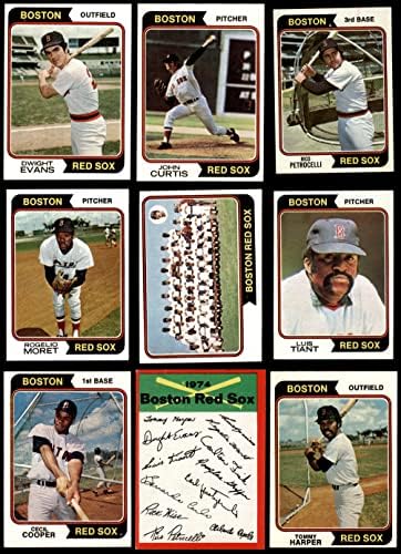 1974 Topps Boston Red Sox, perto da equipe, definiu o Boston Red Sox ex Red Sox