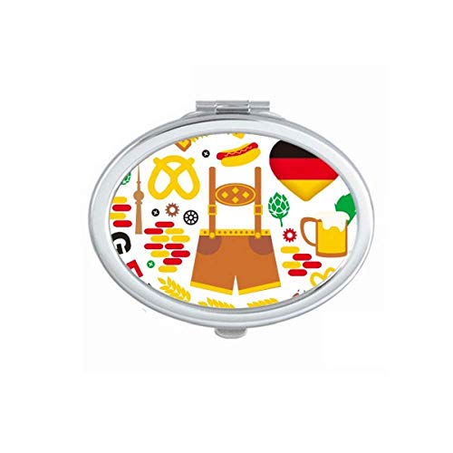 Alemanha marco marco de bandeira espelho espelho portátil dobra maquiagem de mão dupla lateral óculos