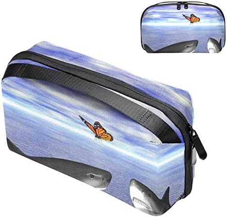 Carteira de bolsa de bolsas de viagem de caixa de transmissão de caixa de transmissão de caixa USB Acessório de bolso, Animal de borboleta de tubarão oceânico