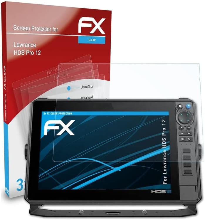 Atfolix Screen Protection Film Compatível com Lowrance HDS Pro 12 Protetor de tela, filme de proteção Ultra-Clear FX